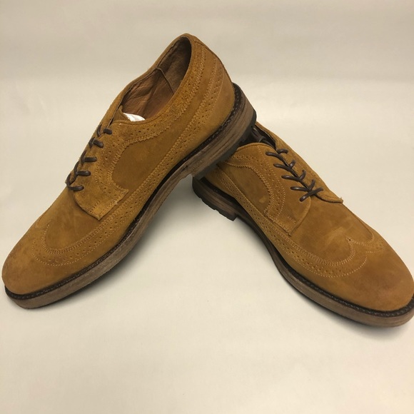 Frye Mens Suede Wingtip Dress Shoes - Picture 6 of 16